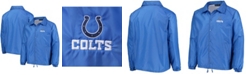 Dunbrooke Men's Royal Indianapolis Colts Coaches Classic Raglan Full-Snap Windbreaker Jacket